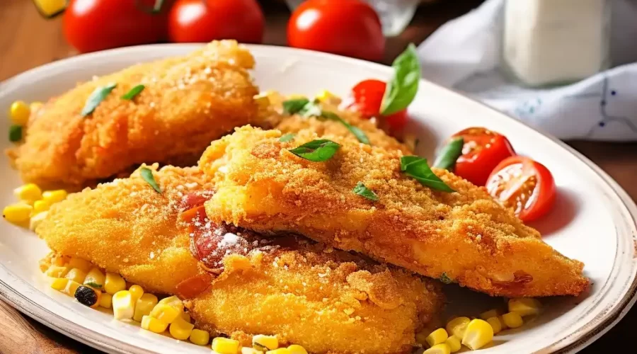 Fried Fish with Cornmeal and Flour Breading